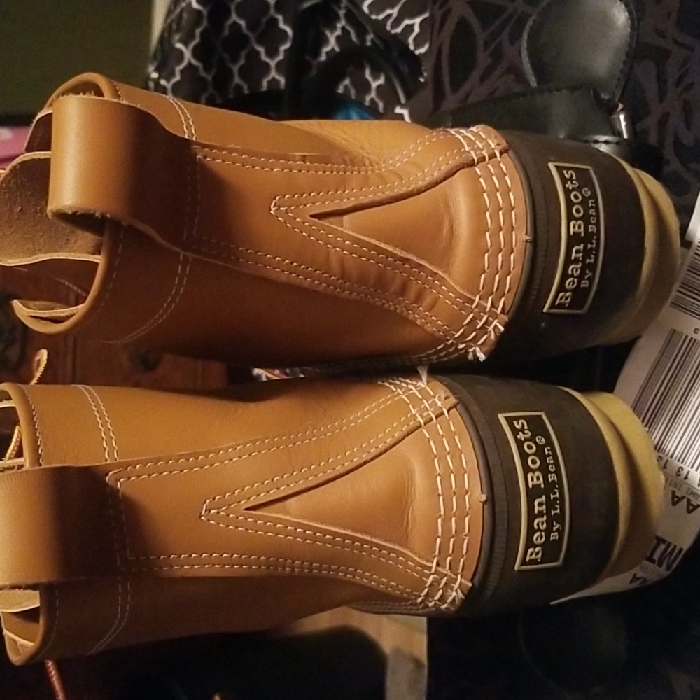 L.L. Bean 8" Duck Boots Brown Tan 10M Mens - Picture 5 of 8